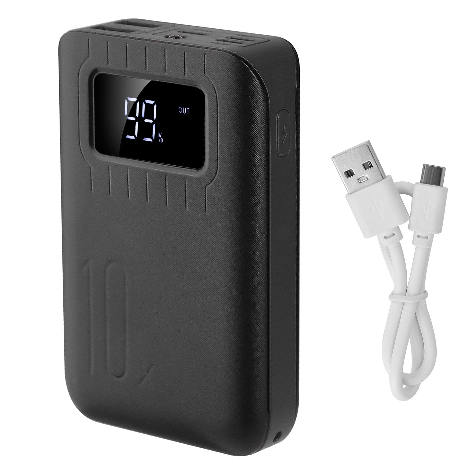 Portable Power Bank with Flashlight and Multiple Charging Ports