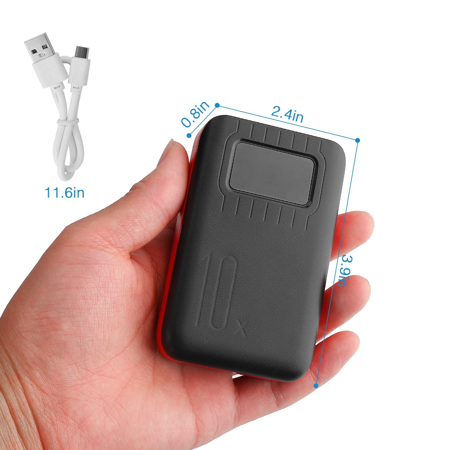 Portable Power Bank with Flashlight and Multiple Charging Ports