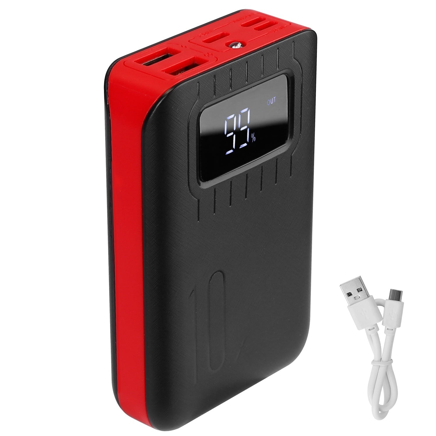 Portable Power Bank with Flashlight and Multiple Charging Ports