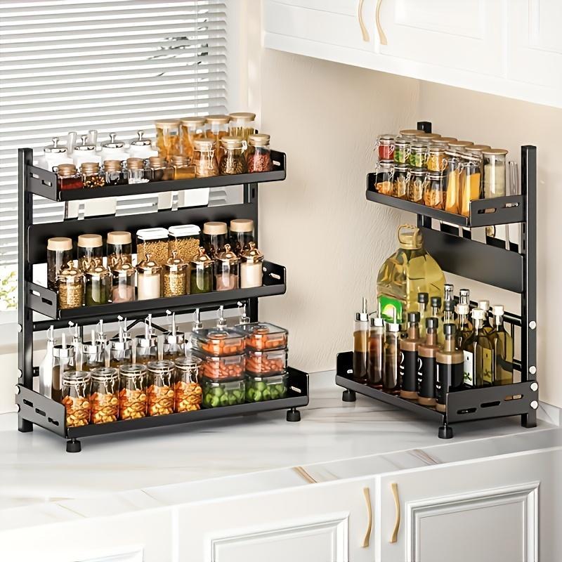 Stainless Steel Spice Rack – Neat, Multi-Layer Kitchen Storage
