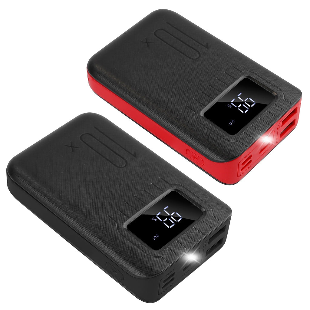 Portable Power Bank with Flashlight and Multiple Charging Ports