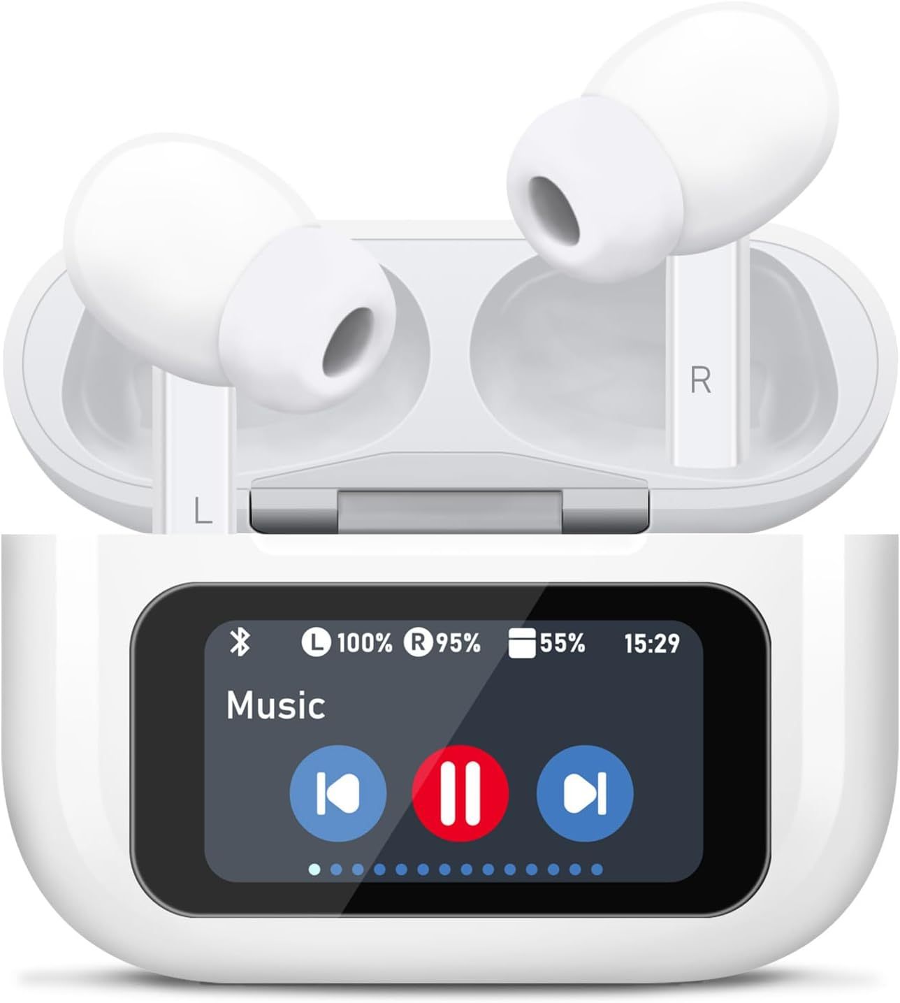 Noise-Cancelling Bluetooth Wireless Earbuds for iPhone & Android