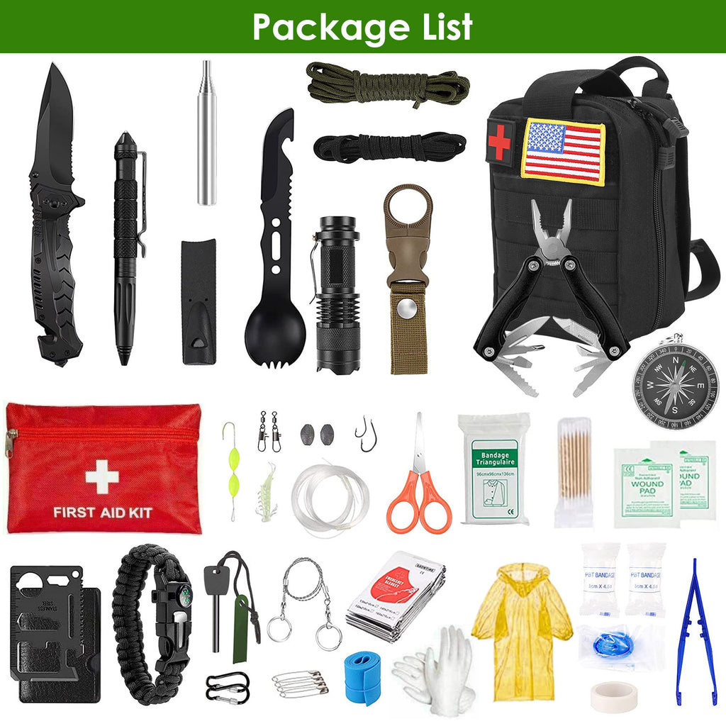 Complete Emergency Survival Kit for Hiking and Hunting Trips