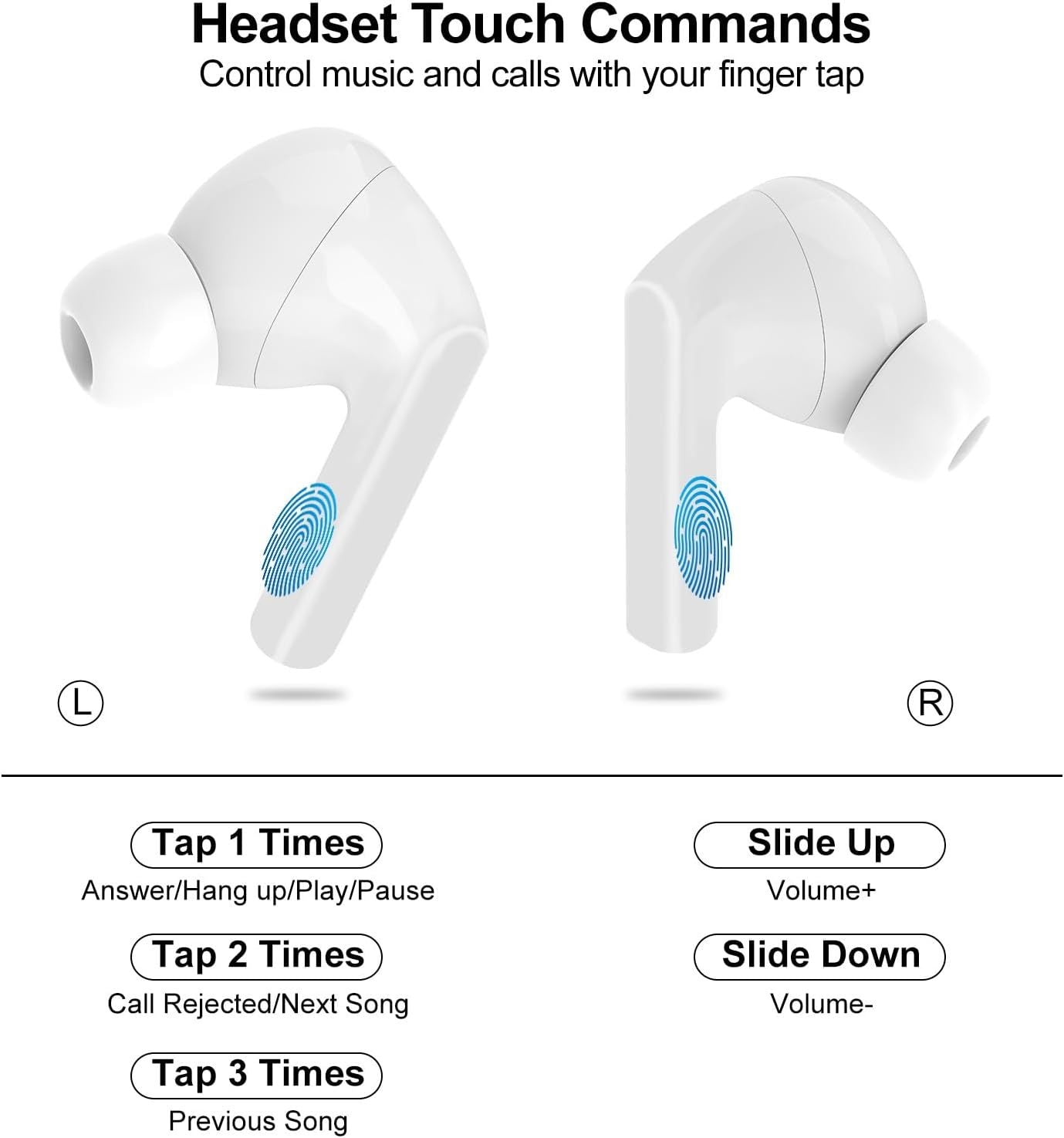 Noise-Cancelling Bluetooth Wireless Earbuds for iPhone & Android